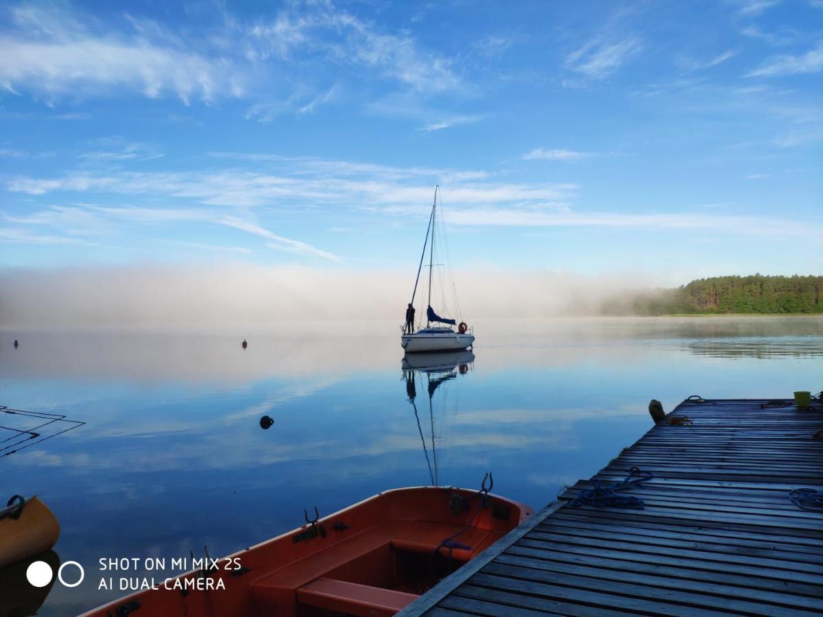 Sloneczny Domek Borsk Nr 2 I 15 - Nad Samym Jeziorem W Pierwszej Linii Esterno foto